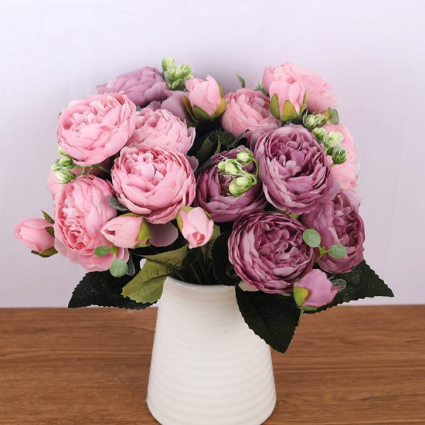 Silk Artificial Peony Flowers Set