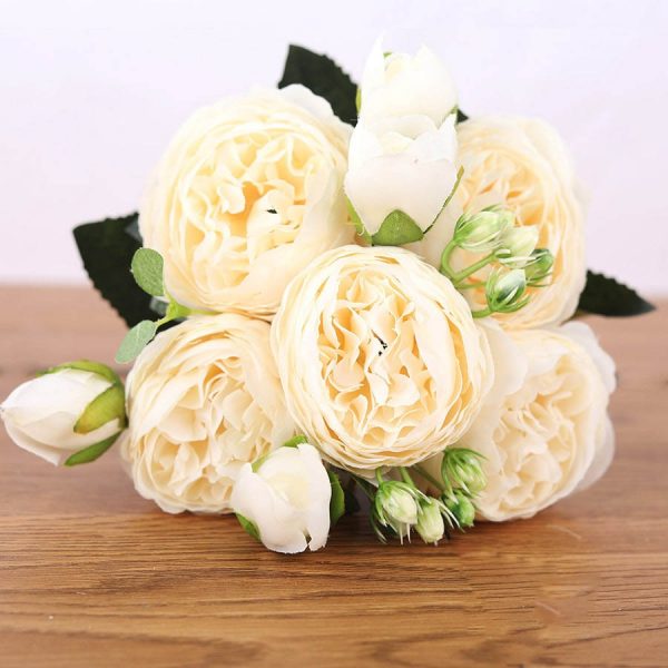 Silk Artificial Peony Flowers Set - Image 6