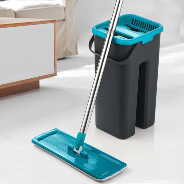 Cleaning Flat Squeeze Mop and Bucket - Image 4