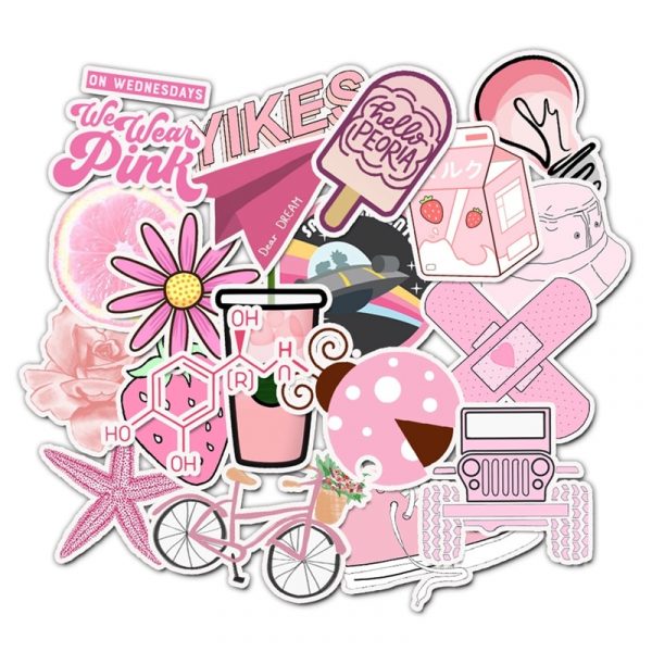 Pink Stickers 50 Pcs Set - Image 4