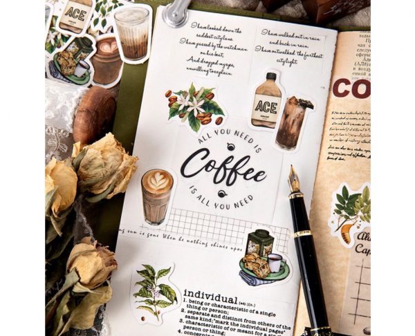 Coffee Stickers 45 Pcs Set - Image 2