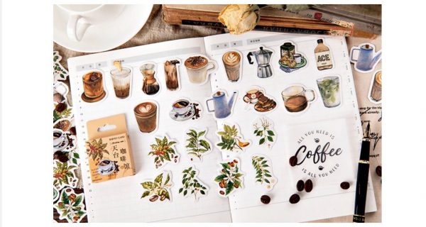 Coffee Stickers 45 Pcs Set - Image 4