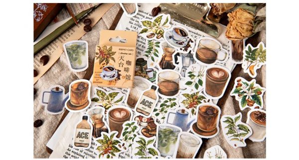 Coffee Stickers 45 Pcs Set - Image 3