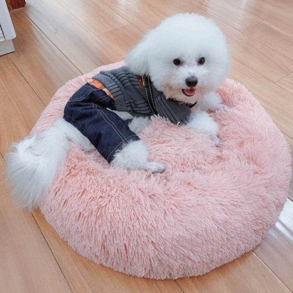 Pet's Round Shaped Fluffy Bed - Image 5