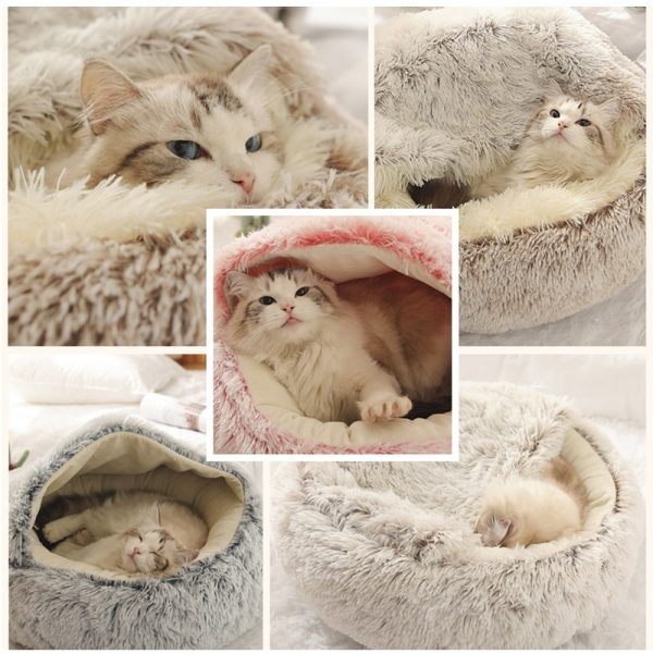 Cats Round Plush Bed - Image 6